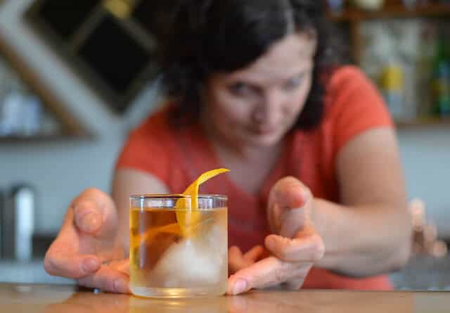 Jennifer Colliau presents a drink