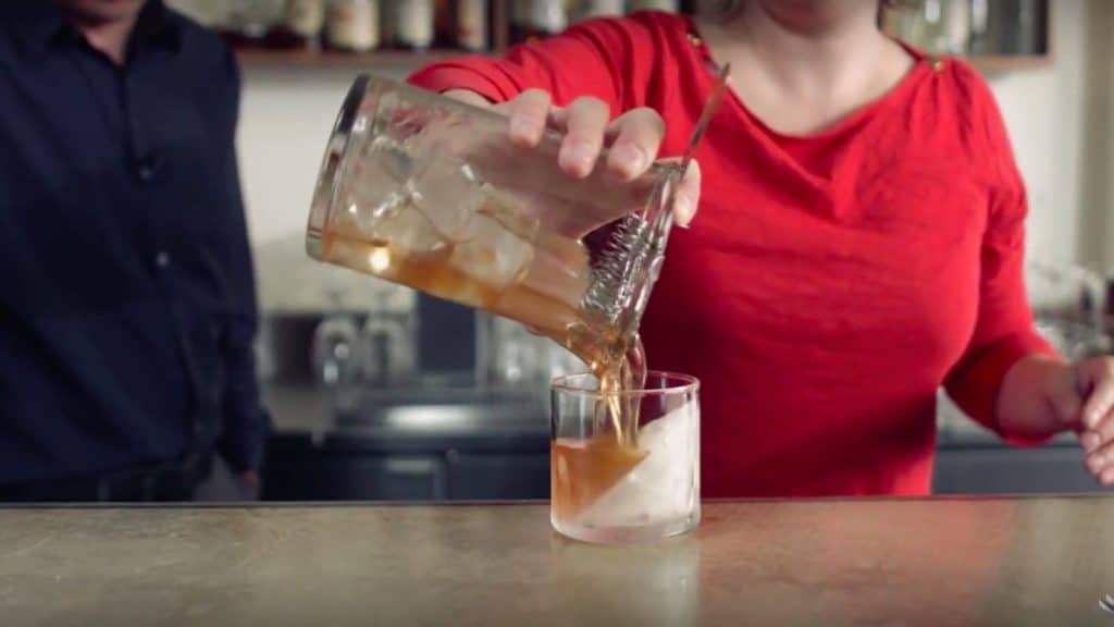 Jennifer Colliau pours a drink